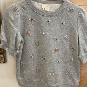 Kate Spade Dragonfly crystal jersey top.